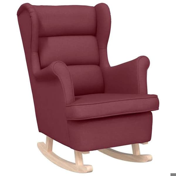 Maison Exclusive - Bordeaux punainen keinutuoli 74x90x102 cm kangas