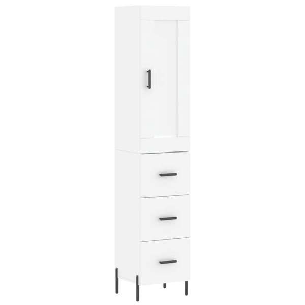 Maison Exclusive - Buffé hög Vit 34,5x34x180 cm Ingenjörsträ Vit
