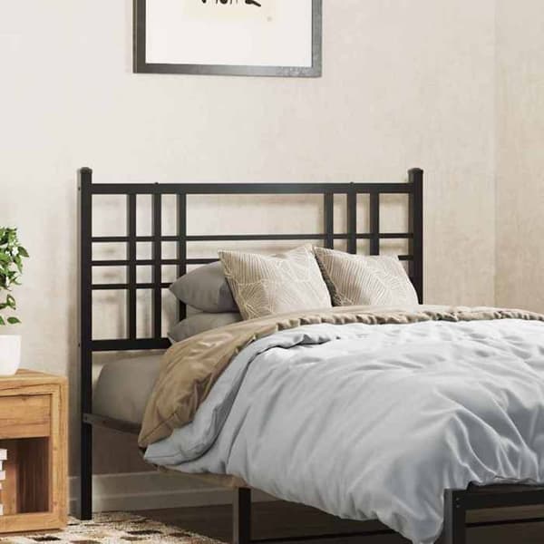 Maison Exclusive - Erstatnings hovedgærde metal sort 100 cm