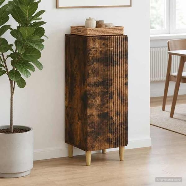 Maison Exclusive - Buffé Ek rökig 33 x 34,5 x 90 cm Ingenjörsträ