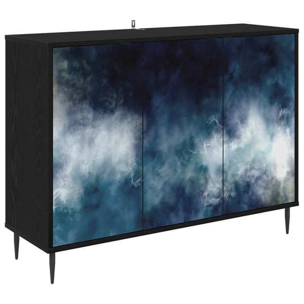Maison Exclusive - Buffet RAALTE Sort eg 102 x 33 x 76 cm Ingeniørtræ