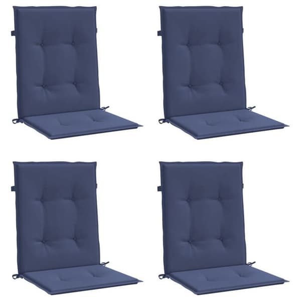 Maison Exclusive - Kuddar för ryggstöd 4 st Marinblå 100 x 50 x 4 cm