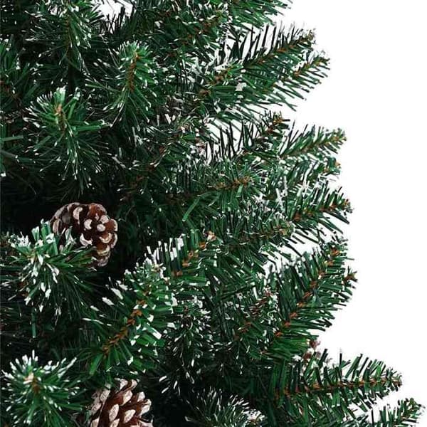 Maison Exclusive - Äkta trä julgran med vit snö grön 180 cm
