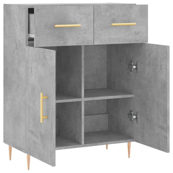 Maison Exclusive - Buffé grå betong 69,5x34x90 cm ingenjörsträ