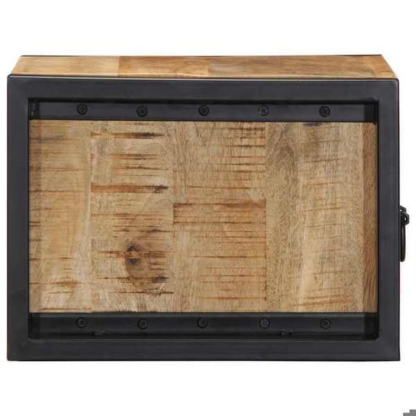 Maison Exclusive - Sängbord 2 st 40x35x25 cm massiv mangoträ rå