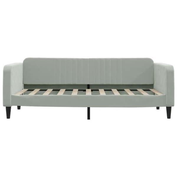 Maison Exclusive - Päivävuode vaaleanharmaalla patjalla 90x190 cm samettia
