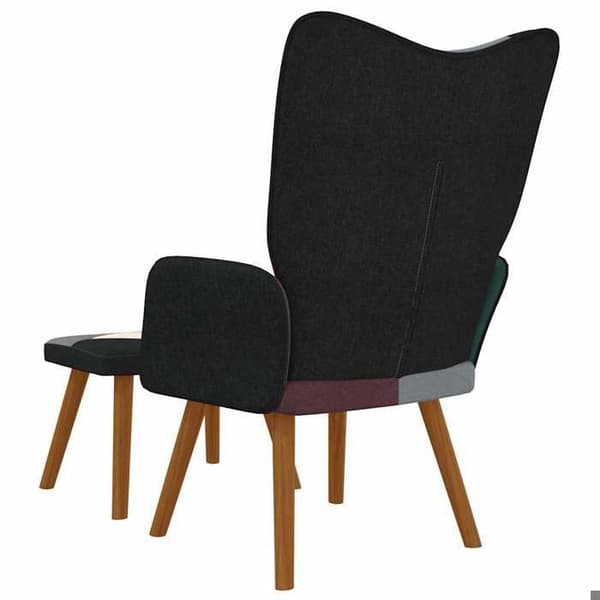 Maison Exclusive - Rentoutumistuoli jalkatuella, patchwork-kangas