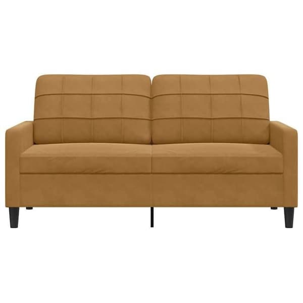 Maison Exclusive - Soffa 2-sits Brun 140 cm Sammet