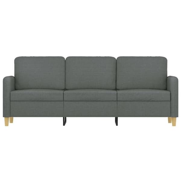 Maison Exclusive - Soffa 3-sits Grå 180 cm Tyg Mörkgrå
