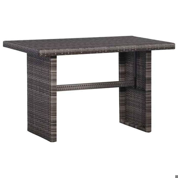 Maison Exclusive - Bistroset 3 delar med grå kuddar i flätad resin grå