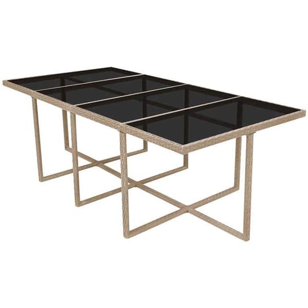 Maison Exclusive - Utomhusmatgrupp med kuddar 13 delar Flätad resin