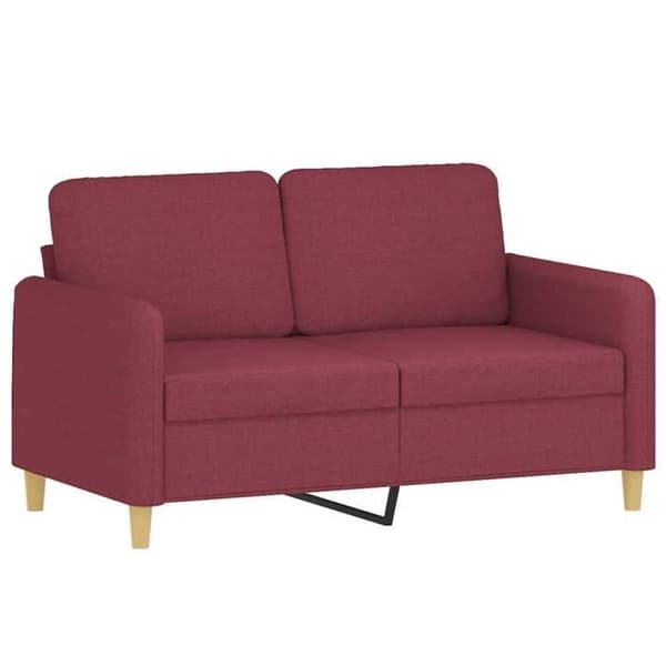 Maison Exclusive - Sæt af 3 sofaer med puder i Bordeaux rød stof