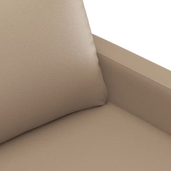 Maison Exclusive - 3-delars soffgrupp med kuddar Cappuccino konstläder Cappuccino