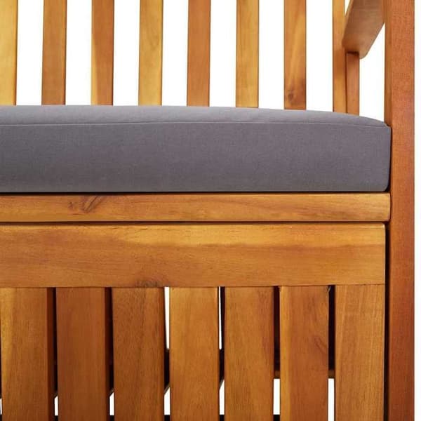Maison Exclusive - Förvaringsbänk med kudde 170 cm Solid akaciaträ