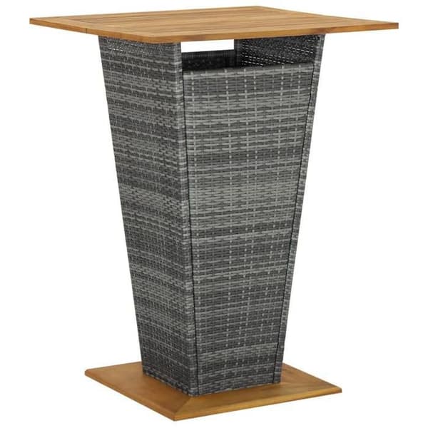 Maison Exclusive - Trädgårdsbarset 5 delar med kuddar, flätad resin, Grå Grå