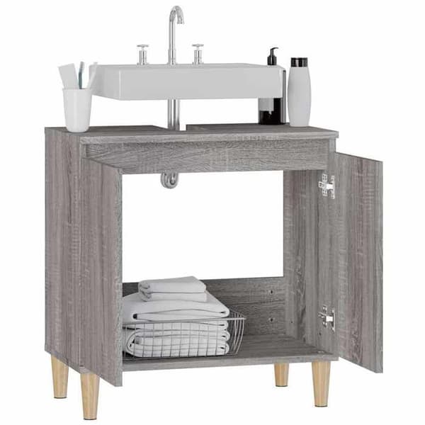 Maison Exclusive - Diskbänk möbel sonoma grå 58x33x60 cm ingenjörsträ