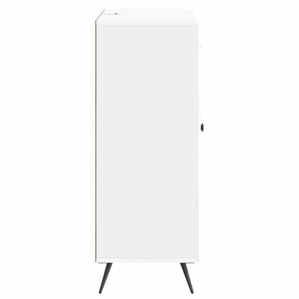 Maison Exclusive - Buffé Vit glänsande 66 x 34,5 x 90 cm Ingenjörsträ Vit