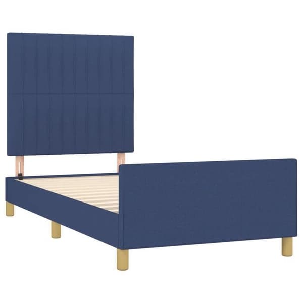 Maison Exclusive - Sengestel uden madras blå 100x200 cm stof
