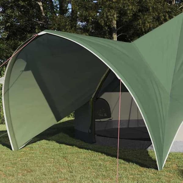 Maison Exclusive - Teepee-teltta 9 hengelle vihreä ja harmaa