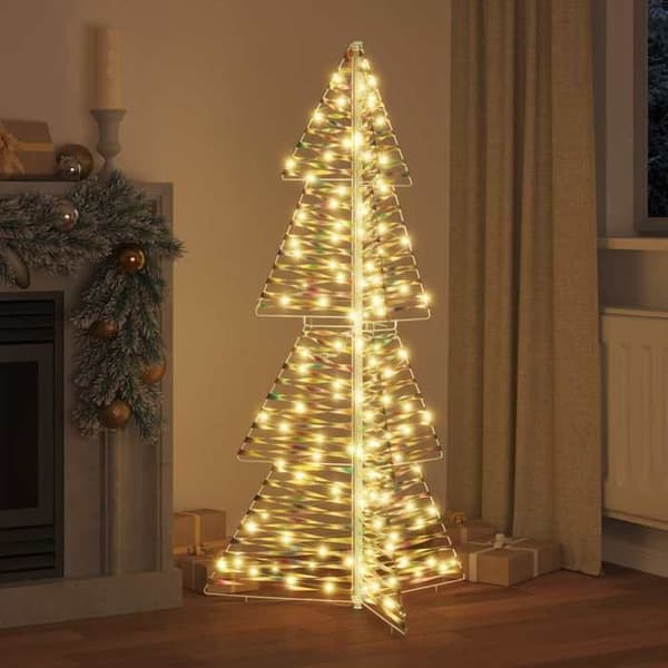 Juletræ - EKSKLUSIV HUS - 150 cm - 160 LED - Varm hvid - USB-strøm Vit varm