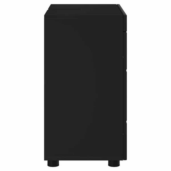 Maison Exclusive - Badeværelsesskabssæt TULUM Sort 60 x 34 x 63 cm Svart