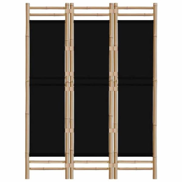 Maison Exclusive - Fällbar avskiljare 3 paneler 120 cm Bambus och Tyg