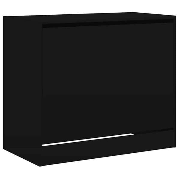 Maison Exclusive - Skoskab sort 80x42x69 cm ingeniørtræ Svart