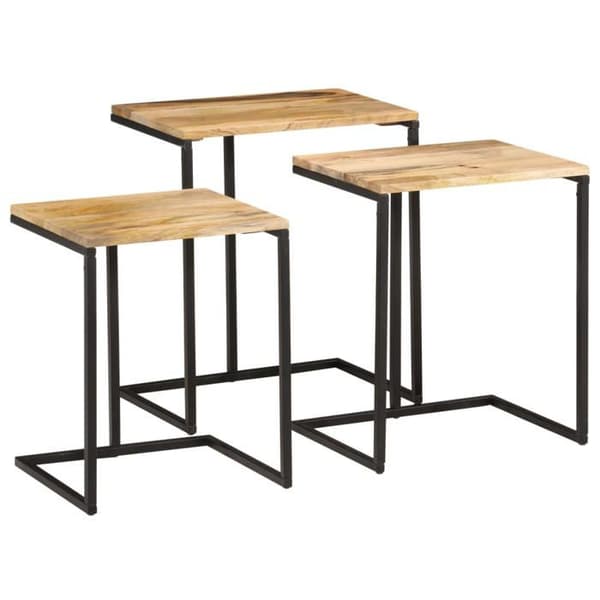 Maison Exclusive - 3-delars bord i massivt akaciaträ