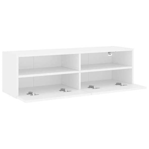 Maison Exclusive - Väggmonterad TV-möbel vit 100x30x30 cm ingenjörsträ Vit