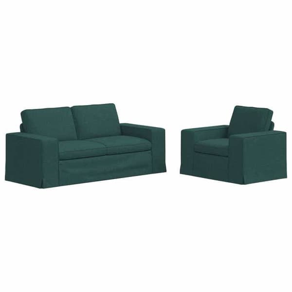Maison Exclusive - Sæt af 2 sofaer Mørkegrøn stof