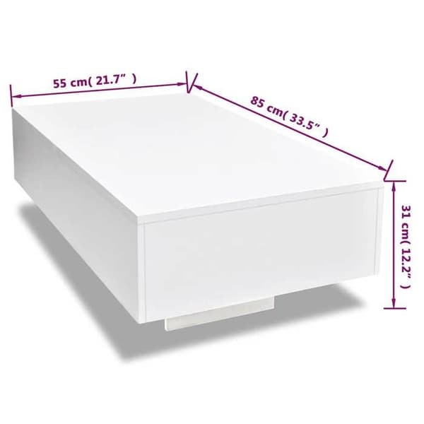 Maison Exclusive - Hvid blank sofabord Matt vit