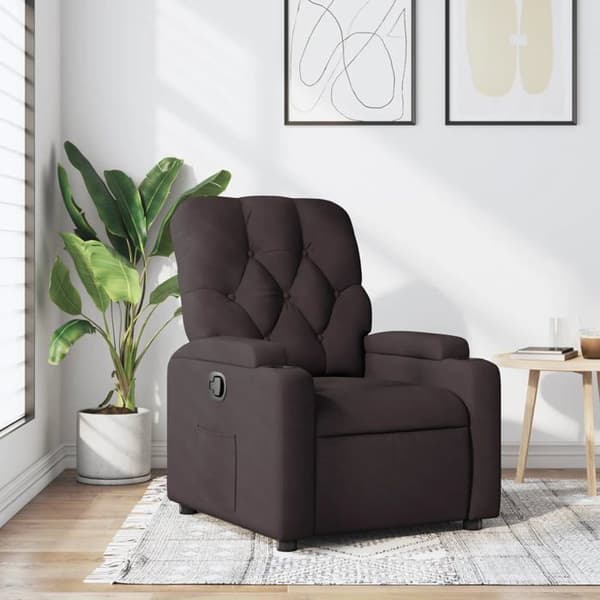 Maison Exclusive - Mørkebrun Recliner Stol i Stof