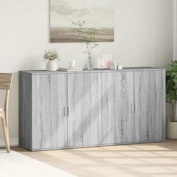 Maison Exclusive - Buffeter 2 stk sonoma grå 79x38x80 cm ingeniørtræ