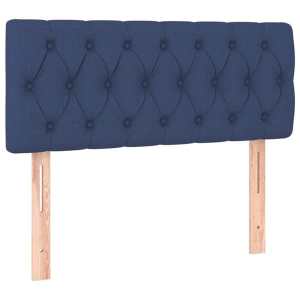 Maison Exclusive - Sengestel med springmadras Blå 90x200 cm Stof