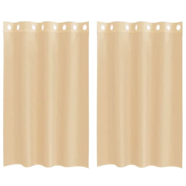 Verho - MAISON EXCLUSIVE - 2 kappaletta - Silmukat (8) - 100% polyesteri - Hiekka sand