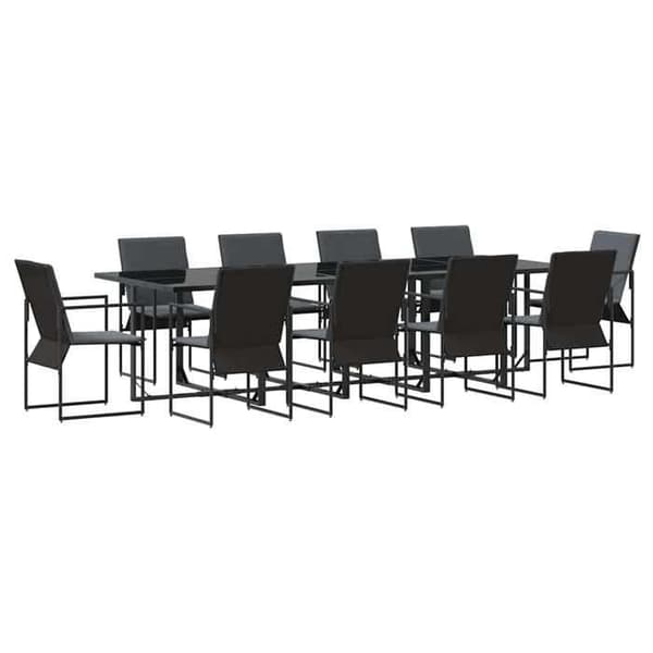 Maison Exclusive - 11 pc havebordssæt til haven i sort stål