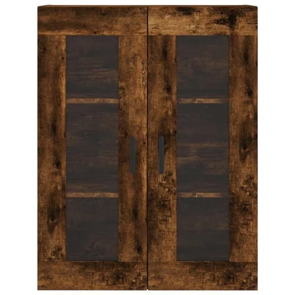 Maison Exclusive - Buffé hög Ek rökig 69,5x34x180 cm Ingenjörsträ