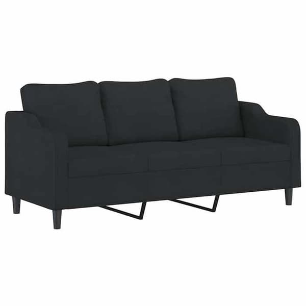 Maison Exclusive - Sæt af 2 sofaer med puder Sort Stof