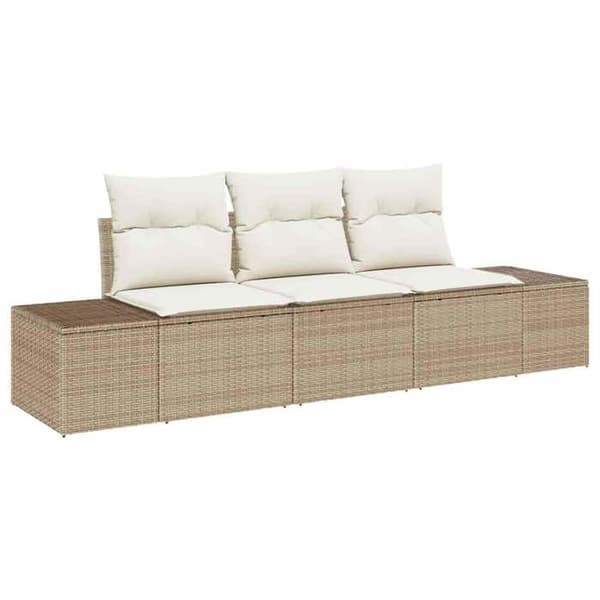 Trädgårdsmöbelset - EXKLUSIV HEM - Modulär - Polyrotting - Beige & kräm - Väderbeständig Beige och kräm