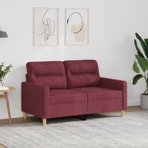 Maison Exclusive - 2-paikkainen sohva Bordeaux-punainen 120 cm Kangas