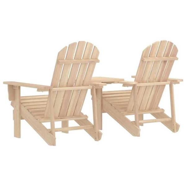 Maison Exclusive - Adirondack trädgårdsstolar med bord av solid gran