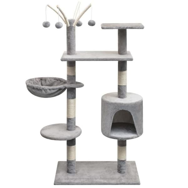 Maison Exclusive - Kattträd med sisal klöstrumpor 125 cm Grå grå