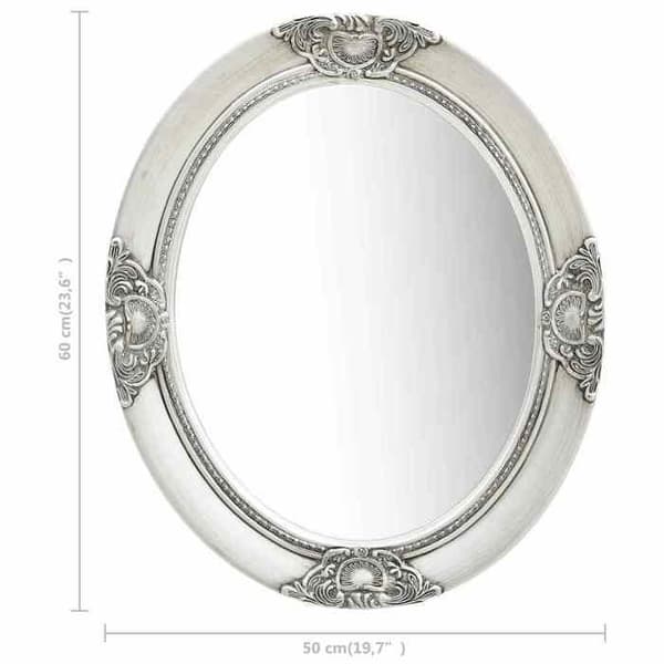 Maison Exclusive - Barockstil väggspegel 50x60 cm Silverfärgad Silver