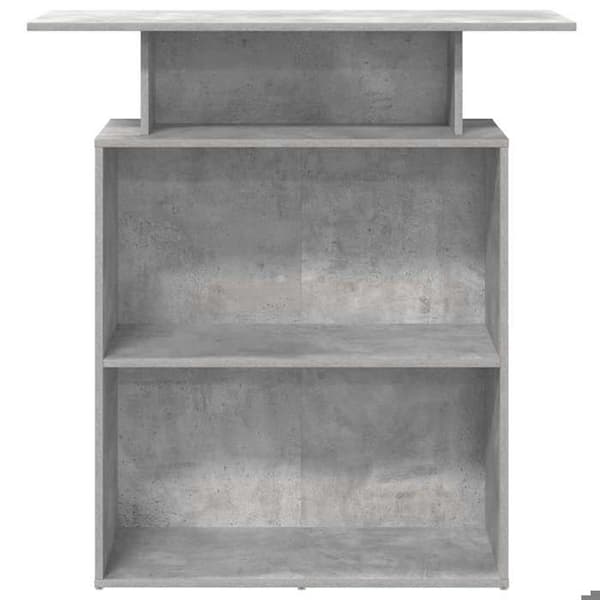 Maison Exclusive - Grå betong receptionsdisk 100x40x104 ingenjörsträ