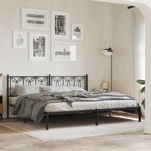 Maison Exclusive - Erstatnings hovedgærde i sort metal 193 cm