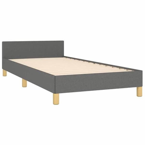 Maison Exclusive - Sängram utan madrass mörkgrå 100x200 cm tyg