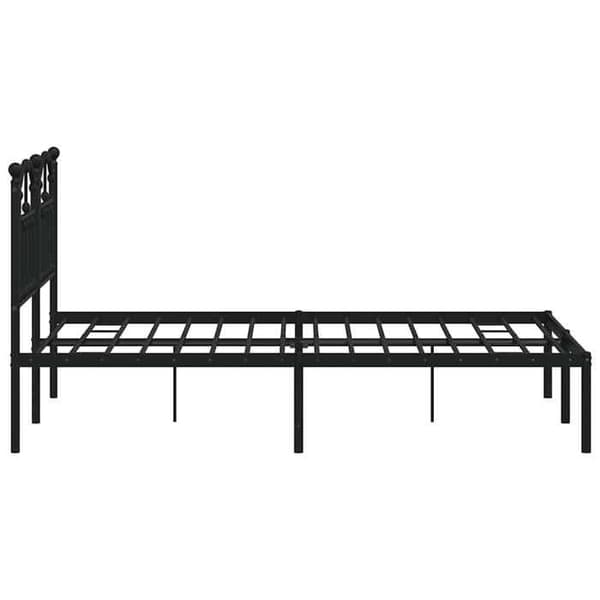 Sengestel - EKSKLUSIV HUS - 120x200 cm - Sort metal - Lamelseng - Opbevaring under seng Svart