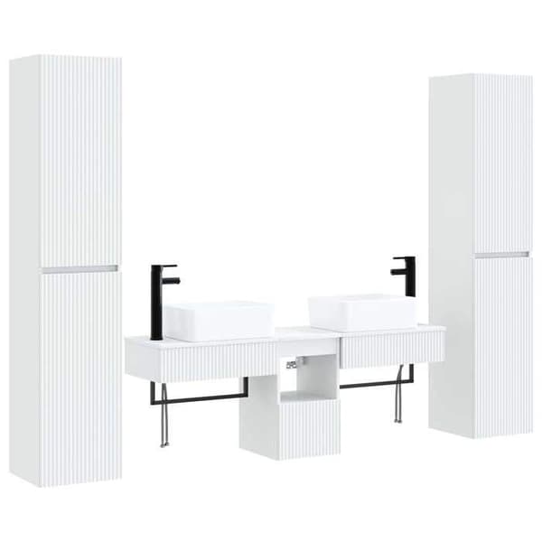 Maison Exclusive - 5-delars badrumsinredning i vitt
