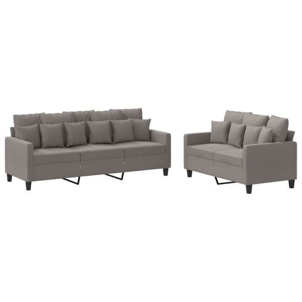 Maison Exclusive - Sæt af 2 sofaer med puder Taupe Stof