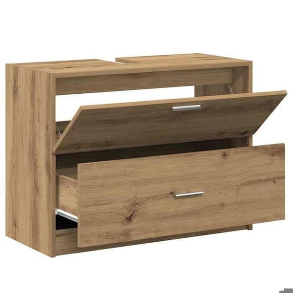 Maison Exclusive - Badeværelsesskab i håndlavet eg 78 x 37 x 59 cm